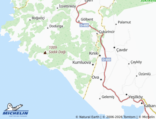 Mappa MICHELIN Karadere - ViaMichelin
