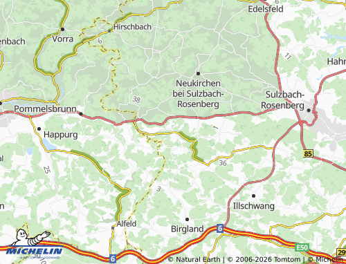 Mapa MICHELIN Högen - ViaMichelin