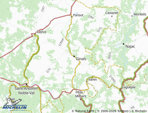 Mappa MICHELIN Ginals - ViaMichelin