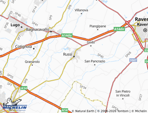 MICHELIN Russi map - ViaMichelin