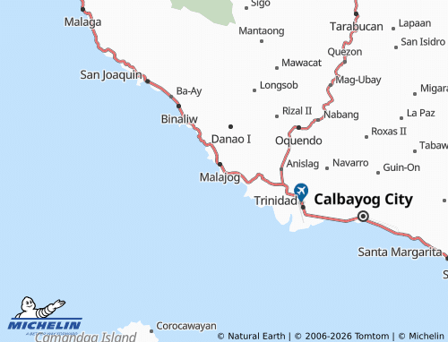 MICHELIN Malayog map - ViaMichelin