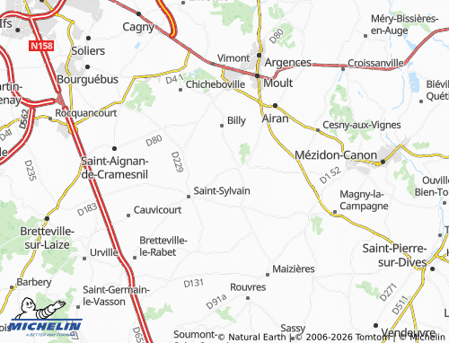 MICHELIN Fierville-Bray map - ViaMichelin