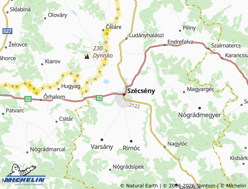 MICHELIN Szécsény map - ViaMichelin