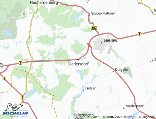 MICHELIN Diedersdorf map - ViaMichelin