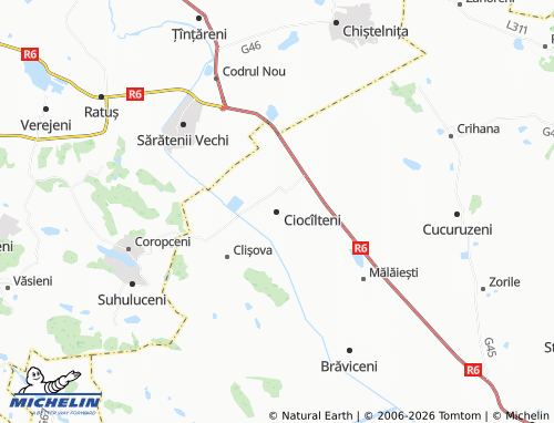 MICHELIN-Landkarte Ciocîlteni - ViaMichelin