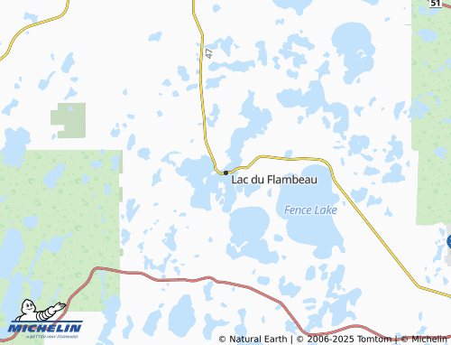 MICHELIN-Landkarte Lac du Flambeau - ViaMichelin