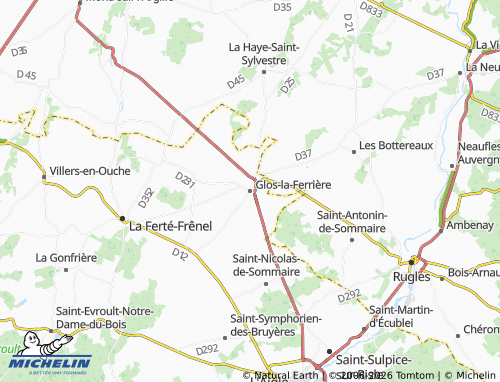 MICHELIN Glos-la-Ferrière map - ViaMichelin