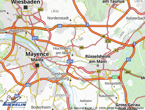 MICHELIN Hochheim am Main map - ViaMichelin