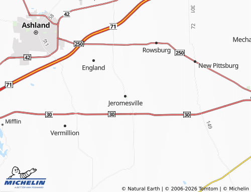 Kaart MICHELIN Jeromesville - ViaMichelin