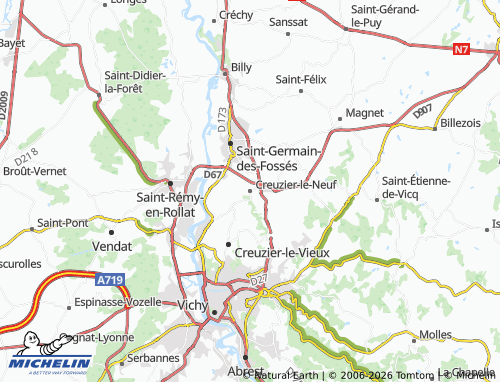 Carte MICHELIN Creuzier-le-Neuf - ViaMichelin