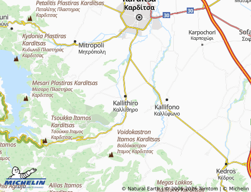 MICHELIN Kallithiro map - ViaMichelin