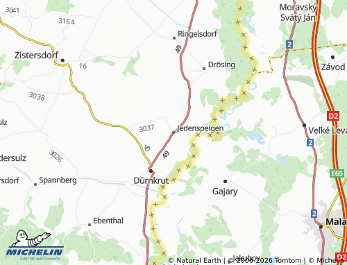 MICHELIN Jedenspeigen map - ViaMichelin