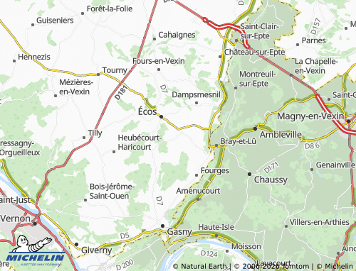 MICHELIN Bus-Saint-Rémy map - ViaMichelin