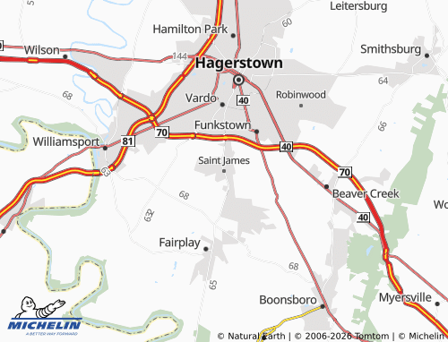 Kaart MICHELIN Saint James - ViaMichelin