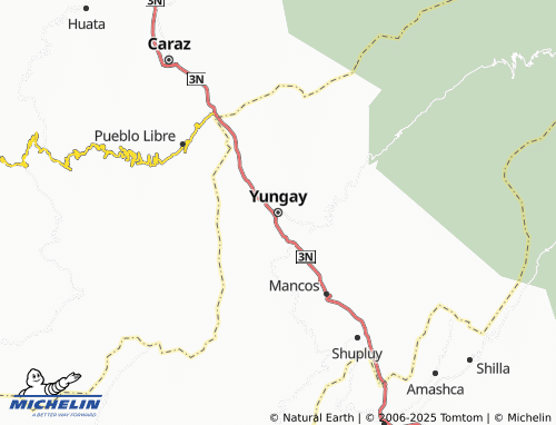 Carte MICHELIN Yungay - ViaMichelin
