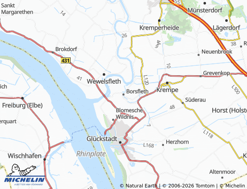 Mappa MICHELIN Borsfleth - ViaMichelin