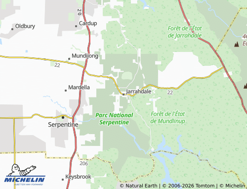 Mapa MICHELIN Jarrahdale - ViaMichelin