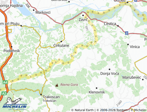 MICHELIN-Landkarte Zlogonje - ViaMichelin