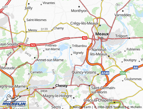 MICHELIN Vignely map - ViaMichelin