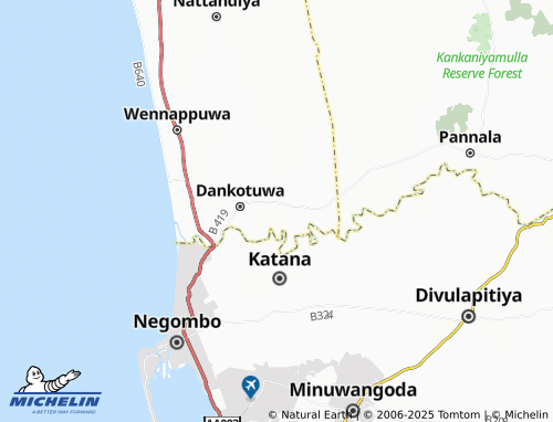 MICHELIN Etiyawala South map - ViaMichelin