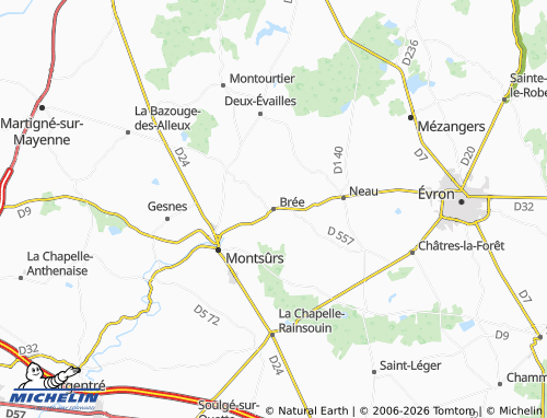 MICHELIN Brée map - ViaMichelin