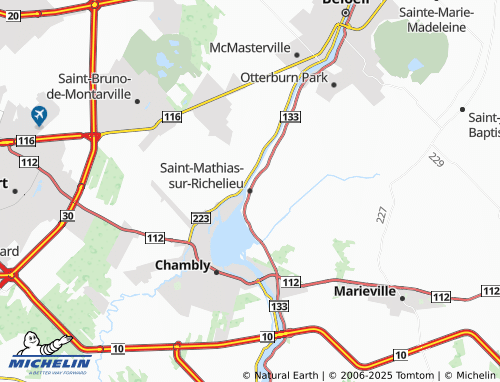 MICHELIN Saint-Mathias-sur-Richelieu map - ViaMichelin