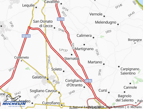 Mapa MICHELIN Sternatia - ViaMichelin