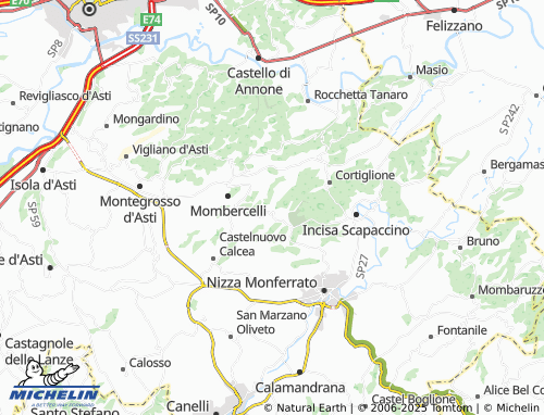 MICHELIN Vinchio map - ViaMichelin