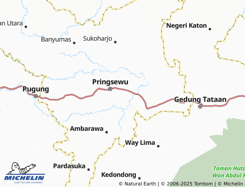 MICHELIN Pringsewu Timur map - ViaMichelin