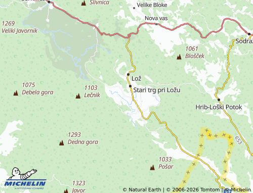 Mapa MICHELIN Nadlesk - ViaMichelin