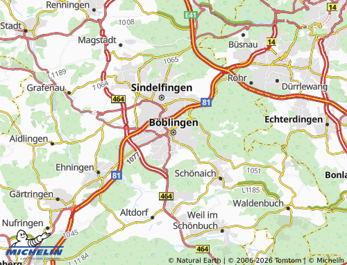 Mapa MICHELIN Boblingen - ViaMichelin