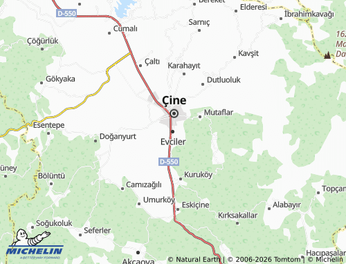 MICHELIN Evciler map - ViaMichelin