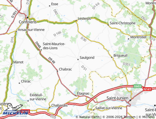 Mapa MICHELIN Saulgond - ViaMichelin