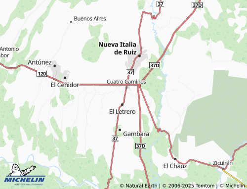 MICHELIN Cuatro Caminos, Vista Hermosa map - ViaMichelin