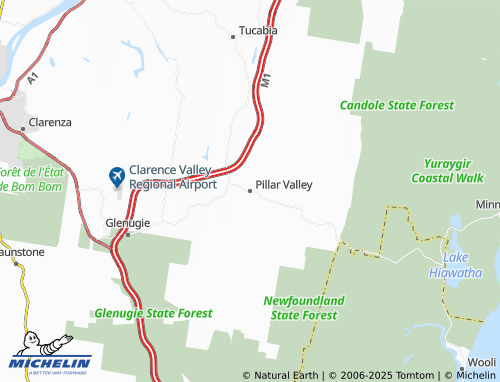 MICHELIN Pillar Valley map - ViaMichelin