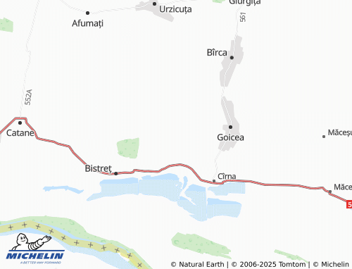MICHELIN Brândușa map - ViaMichelin