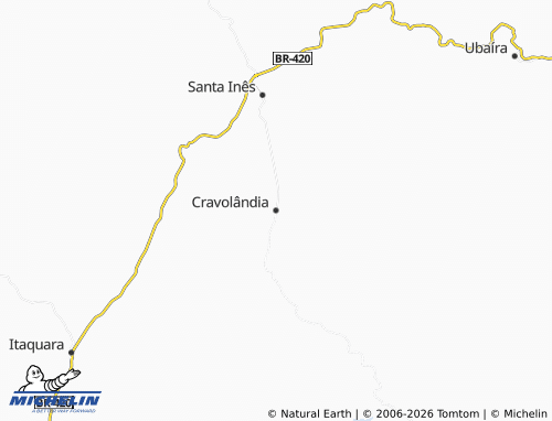 MICHELIN Cravolândia map - ViaMichelin