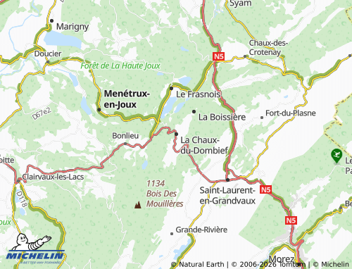 Mappa MICHELIN La Chaux-du-Dombief - ViaMichelin