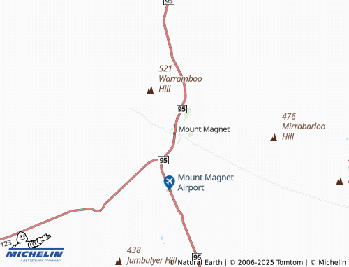 MICHELIN-Landkarte Mount Magnet - ViaMichelin