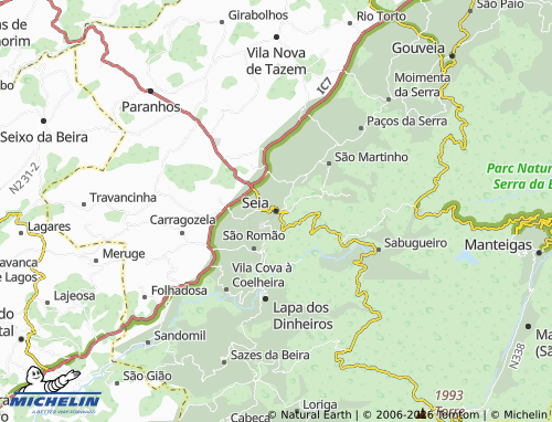 MICHELIN Seia map - ViaMichelin