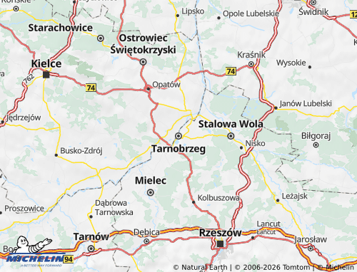 Mapa MICHELIN Tarnobrzeg - ViaMichelin