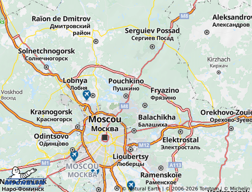 Carte MICHELIN Pouchkino - ViaMichelin