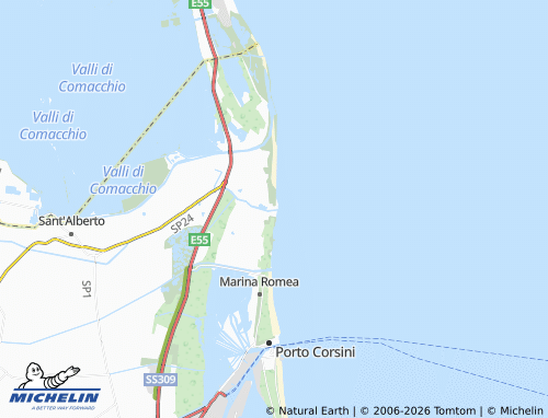 MICHELIN Casalborsetti map - ViaMichelin