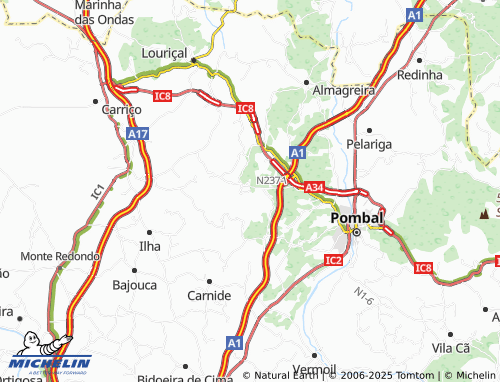 Carte MICHELIN Motes de Cima - ViaMichelin