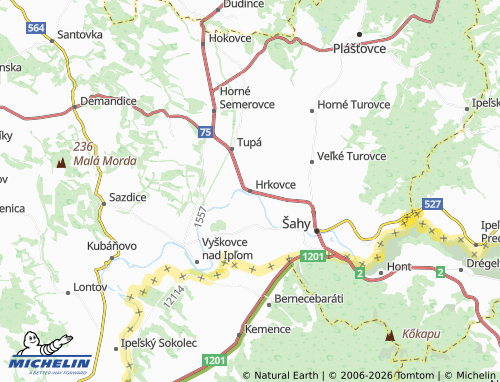 MICHELIN Hrkovce map - ViaMichelin