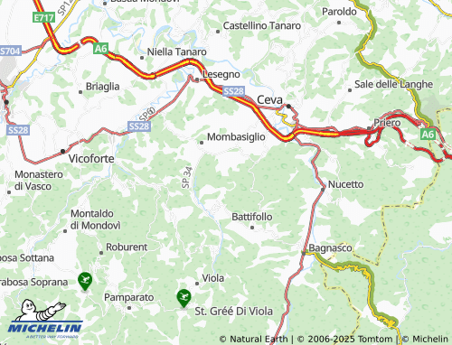 MICHELIN Fornaci map - ViaMichelin