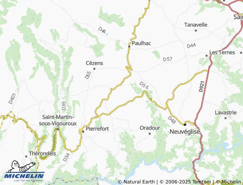 MICHELIN-Landkarte Joux - ViaMichelin