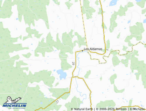 Mapa MICHELIN Centro de Los Aldamas - ViaMichelin