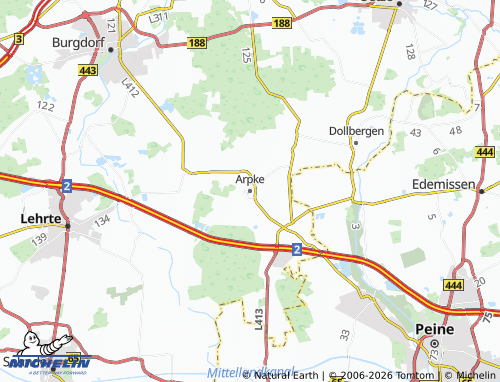 MICHELIN Arpke map - ViaMichelin