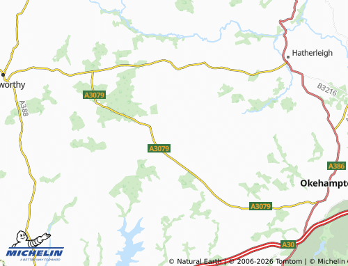 MICHELIN Beaworthy map - ViaMichelin